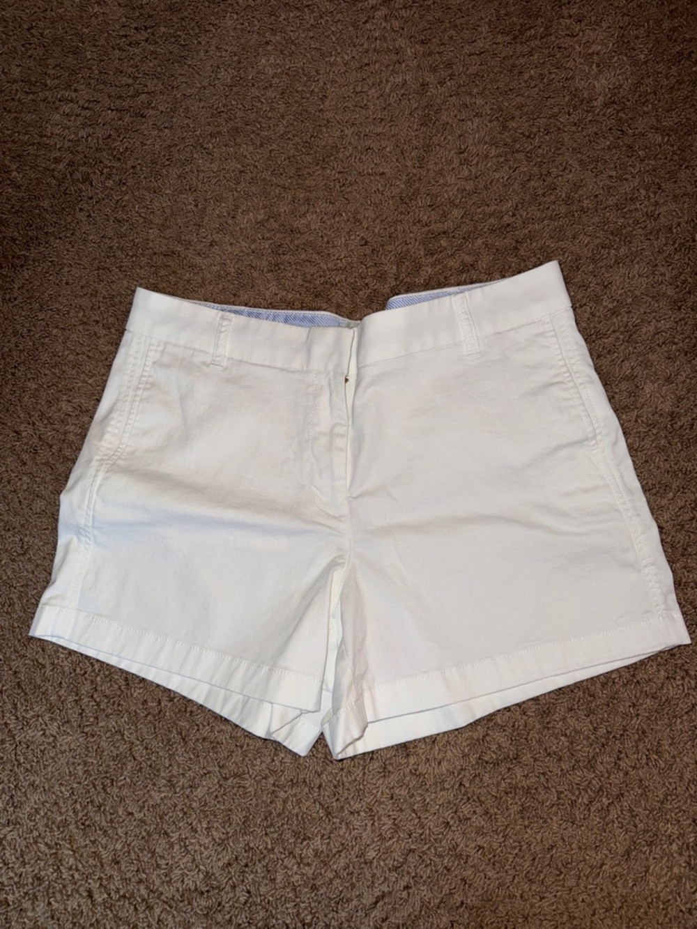 J. Crew White High-Rise Cotton Bermuda Shorts